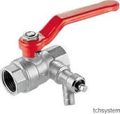 Zawory i kraniki - Perfexim Zawór kulowy z zaworem spustowym 1 01-303-0250-000 - miniaturka - grafika 1