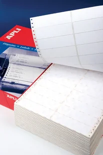 APLI Etykiety do drukarek igłowych , 88,9x36mm, 2-kolumny, prostokątne, białe AP1 - Etykiety samoprzylepne i bloki etykiet - miniaturka - grafika 2