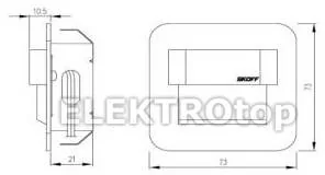 Skoff SALSA LED ciepły biały M mosiądz mat IP 66  MH-SAL-M-H-1-PL-00-01 - Lampy ścienne - miniaturka - grafika 2