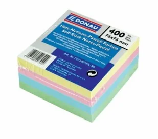 Donau KOSTKA samop. , 76x76mm, 1x400 pastelowa 7573001PL-99 - Etykiety samoprzylepne i bloki etykiet - miniaturka - grafika 3