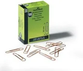 Spinacze i klipsy do papieru - DURABLE Klasyczne Spinacze orkągłe 50 mm, miedziowane, 100 szt. - miniaturka - grafika 1