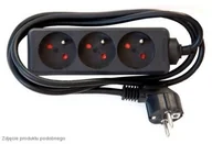 Listwy zasilające - DPM 3 gniazda z uziemieniem 1.5m Czarny - miniaturka - grafika 1