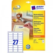 Etykiety do drukarek - Avery Etykiety uniwersalne Zweckform usuwalne 63,5 x 29,6 mm, 675 etykiet - miniaturka - grafika 1