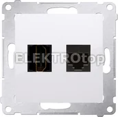Gniazdka elektryczne - Kontakt Simon DGHRJ45.01/11 Gniazdo HDMI + RJ45 kat.6. (moduł); białe - miniaturka - grafika 1