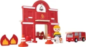 Klocki - Plan Toys , Straż pożarna, zestaw zabawek - miniaturka - grafika 1