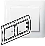 Legrand Sistena Life Ramka 2krotna Z POLEM OPISOWYM POZIOMA 771014 - Klawisze i ramki - miniaturka - grafika 2