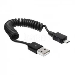 Delock Kabel Kabel USB 20cm-60cm spiralny (83162) - Kable USB - miniaturka - grafika 3