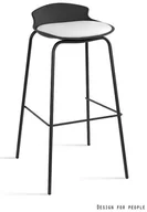 Taborety i hokery - Unique Hoker DUKE czarno/Biały (7-87A-4-0) - miniaturka - grafika 1