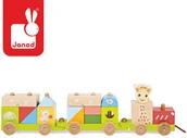 Klocki - Janod Pociąg drewniany Żyrafa Sophie J09538 - miniaturka - grafika 1