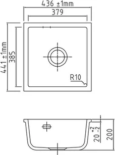 SystemCeram Mera 40 U 53560213 - Zlewozmywaki - miniaturka - grafika 2
