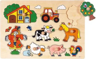 Goki Puzzle Farma VI, drewniane 57995 - Układanki dla dzieci - miniaturka - grafika 3