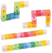 Klocki - Bigjigs Toys Twister klocki drewniane - miniaturka - grafika 1