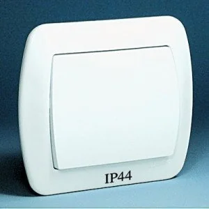 Simon KONTAKT- ŁĄCZNIK JEDNOBIEGUNOWY Z RAMKĄ IP44 AW1B/11 BIAŁY AKORD - Klawisze i ramki - miniaturka - grafika 2