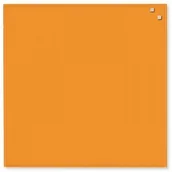 Tablice i flipcharty - NAGA Szklana Tablica magnetyczna pomarańczowa 45x45 10730 - miniaturka - grafika 1