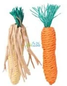 Akcesoria dla gryzoni - Trixie Zabawka Dla Gryzoni Sizalowa Marchew I Kukurydza 15Cm - miniaturka - grafika 1