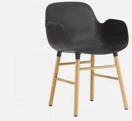 Fotele - Normann Copenhagen Fotel Form Dębowy czarny 602764 - miniaturka - grafika 1