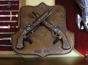 Repliki - broń - WŁOCHY UNIKATOWY ZESTAW PISTOLETÓW SKAŁKOWYCH NA ZAWIESZCE - miniaturka - grafika 1