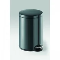 Kosze na śmieci - Durable Kosz Na śmieci z Pedałem 12l Metalowy Okrągły Antracytowy - miniaturka - grafika 1