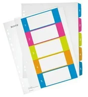 Przybory szkolne - Leitz Przekładki plastikowe do nadruku, 5 szt. 12410000 - miniaturka - grafika 1