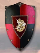 Repliki - broń - Płatnerze hiszpańscy TARCZA RYCERSKA CZARNEGO KSIĘCIA - miniaturka - grafika 1