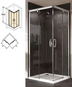 Kabiny prysznicowe - Huppe Aura Elegance 90x90 401302 - miniaturka - grafika 1