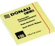 Notesy i bloczki - Donau Bloczek 76x76 mm ECO żółty 100 kartek samoprzylepny NB-1123 - miniaturka - grafika 1