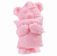 Kremy i maski do rąk - LaQ LaQ - Happy Soaps - Naturalne mydełko glicerynowe - RÓŻOWY MIŚ Z PODUSZKĄ LQRMZP - miniaturka - grafika 1