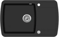 Zlewozmywaki - Aquasanita Lira SQL101-601AW Czarny metalik - miniaturka - grafika 1