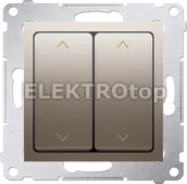 Wyłączniki światła i elektryczne - Kontakt Simon DZW2.01/44 Łącznik żaluzjowy podwójny. W komplecie z pierścieniem - miniaturka - grafika 1