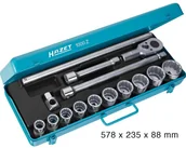 Klucze i nasadki - Hazet Klucze nasadowe z grzechotką 1000Z 3/4" 20 mm) stal chromowo-wanadowa 15 szt - miniaturka - grafika 1