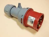 Kostki, złączki, wtyczki - PCE Wtyczka przenośna 16A 400V 3P+Z IP44 bezśrubowe podłączenie 014-6TT - miniaturka - grafika 1
