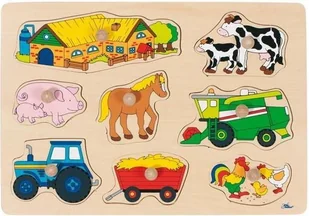 Goki Puzzle Farma VI, drewniane 57995 - Układanki dla dzieci - miniaturka - grafika 2