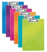 Deski z klipsem - Esselte Deska z klipem A4 LEITZ WOW zamykana różowa ES1139-8 - miniaturka - grafika 1