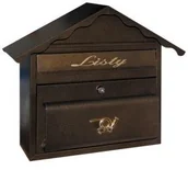 Skrzynki na listy - Skrzynka na listy SDP-7 Yale Domek Prosty z kieszenią na prasę - miniaturka - grafika 1