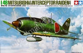 Kolekcjonerskie modele pojazdów - Tamiya Japoński myśliwiec przechwytujący Mitsubishi J2M3 Raiden Jack 61018 - miniaturka - grafika 1