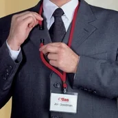 Artykuły biurowe - DURABLE Zawieszka typu SMYCZ 10mm czerwona 10 sztuk - miniaturka - grafika 1