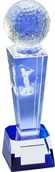 Golf - Longridge Uni Golf Trofeum Kryształ 3D Laserbeschriftete, Biały (CR9035C) - miniaturka - grafika 1