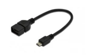 Assmann Kabel OTG USB-Kabel USB 0,2 m AK-300309-002-S - Kable USB - miniaturka - grafika 2