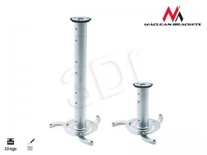 Maclean UCHWYT DO PROJEKTORA MC-517 SUFITOWY ODLEG$59O$60$61 80MM - 980MM SREBRNY - Akcesoria do projektorów - miniaturka - grafika 2