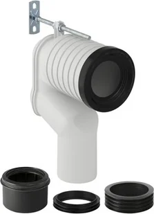 Geberit Kolano odpływowe do WC stojących, do odpływu podłogowego, typu P, 90/110 - Łączniki, trójniki, kształtki - miniaturka - grafika 2