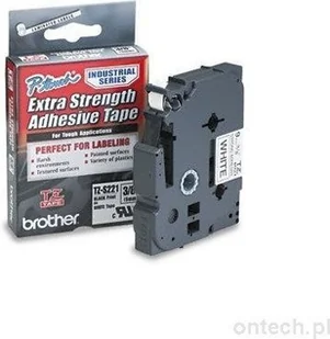 Brother TZ-S211 6mm Taśma Laminowana z ekstra mocnym klejem, czarny nadruk/białe - Etykiety do drukarek - miniaturka - grafika 2