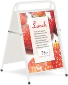 Systemy ekspozycyjne i znaki informacyjne - AJ Biały stojak reklamowy potykacz 258264 - miniaturka - grafika 1