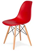 Krzesła - King Home Krzesło 46x54x81cm DSW Wood krwista czerwień K-130.RED.06.DSW - miniaturka - grafika 1