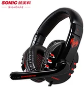 Słuchawki - Somic G927 czarno-czerwone - miniaturka - grafika 1