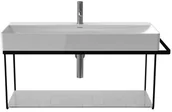 Postumenty i półpostumenty do umywalek - Duravit DuraSquare Konsola wisząca do umywalki metalowa czarny mat 0031044600 - miniaturka - grafika 1