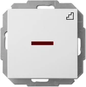 Wyłączniki światła i elektryczne - Elektro-Plast Nasielsk Łącznik schodowy z podświetleniem SENTIA biały IP 20 .142 - miniaturka - grafika 1