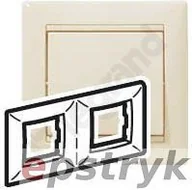 Klawisze i ramki - Legrand VALENA Ramka podwójna pozioma KREM 774352 - miniaturka - grafika 1