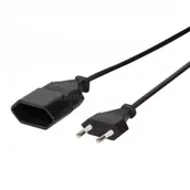 Kable komputerowe i do monitorów - Logilink Kabel zasilający Netzkabel Euro CEE 7/16 Stecker zu Dose 1m Schwarz CP122 - miniaturka - grafika 1