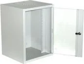 Szafy rack - NetRack Szafa wisząca 10" (9U/300mm, popiel, drzwi przeszklone) 010-090-300-011, 10-131-1 - miniaturka - grafika 1