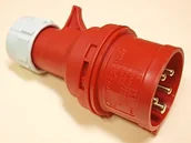 Osprzęt siłowy - PCE Wtyczka przenośna 16A 3P+Z+N 5p 400V 015-6 - miniaturka - grafika 1